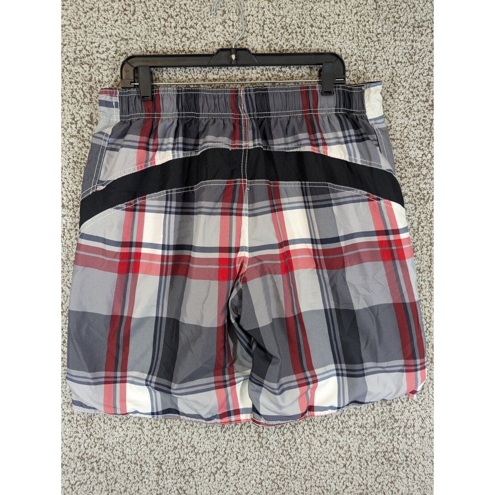 OP Ocean Pacific Swim Trunks Shorts Mens Large Multicolor Plaid - Picture 5 of 8